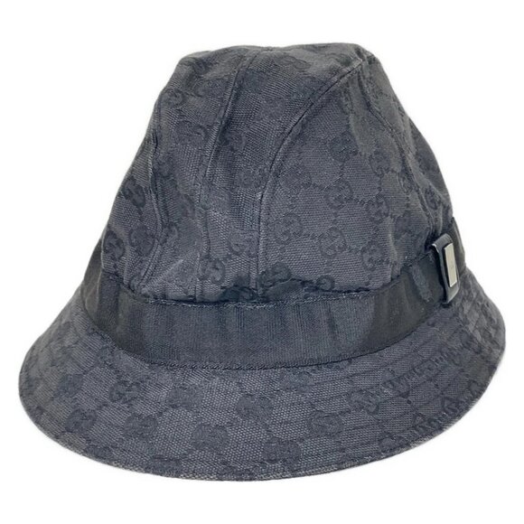 Auth GUCCI - Black Polyester Cotton Chemical Fiber Hat main image 5